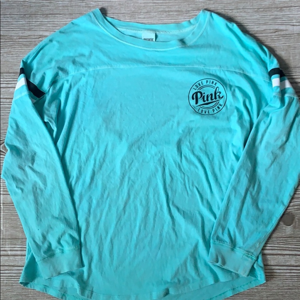 PINK Open Back Long Sleeve Tee